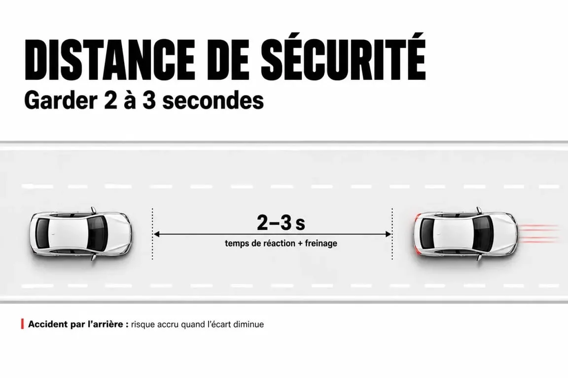 Infografía sobre cual es la principal causa de los accidentes por alcance y la distancia de seguridad entre vehículos